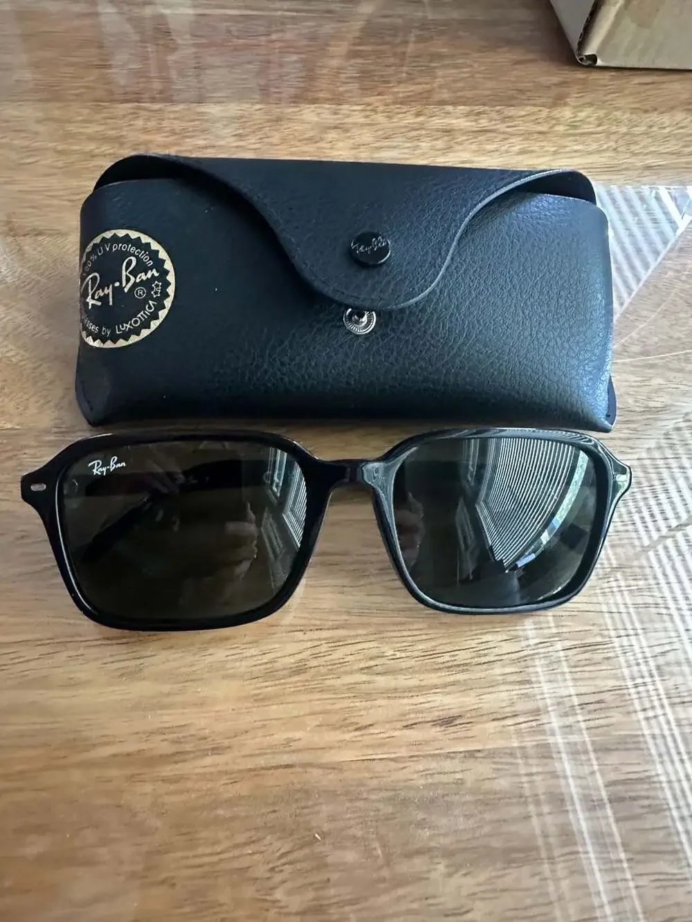 Ray-Ban RB2231F Raimond Sunglasses in Black with G-15 Green Lenses